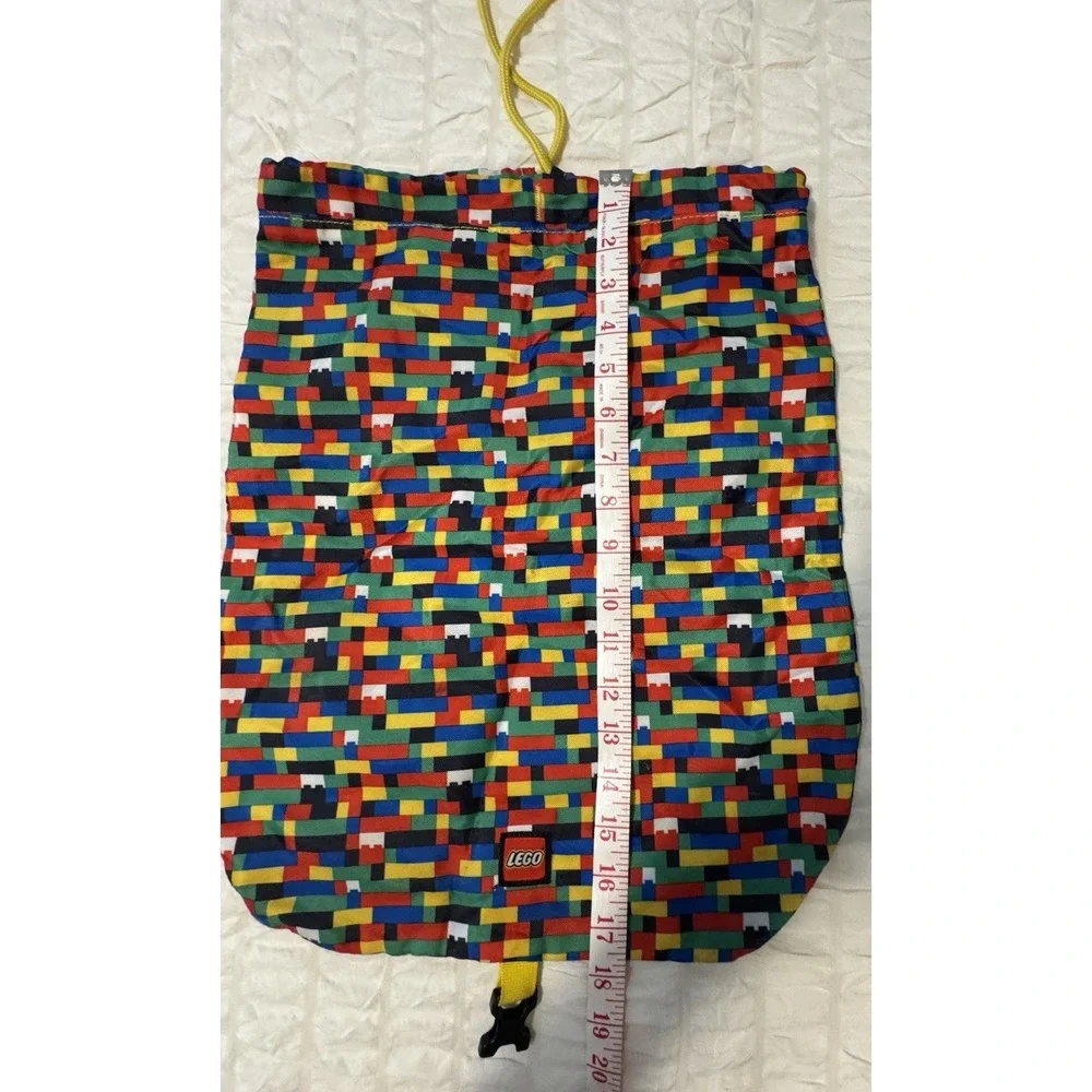 Lego Brick Pattern Drawstring Clinched Gym Bag Backpack